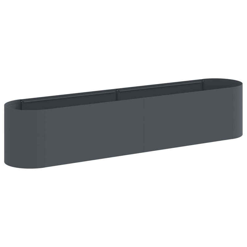 Steel Outdoor Raised Garden Bed, 40cm H x 200cm W x 40cm D, Anthracite