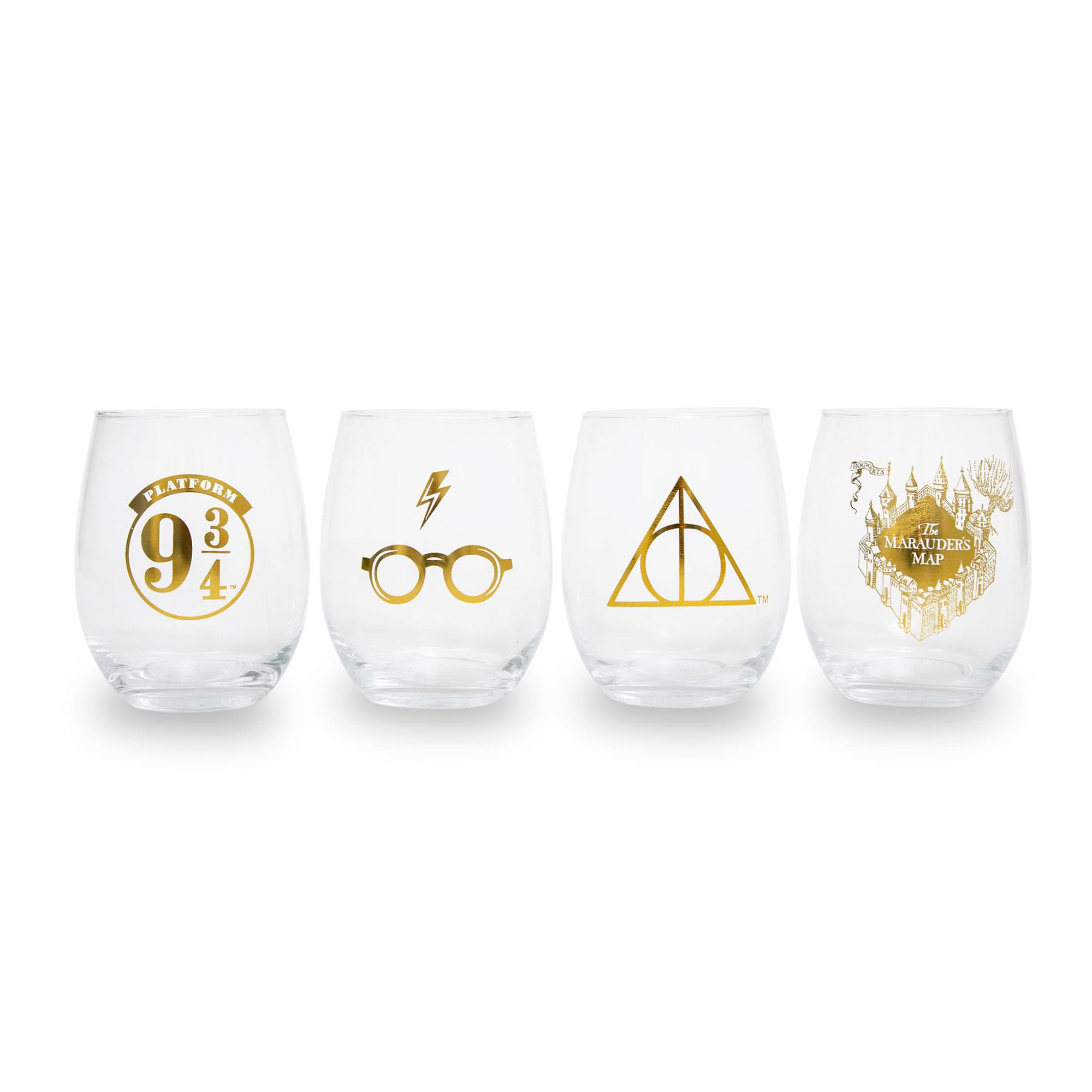 Silver Buffalo Harry Potter Icons Reusable Plastic Straws | Set of 4