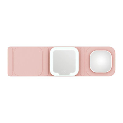 Miroir de maquillage pour voyage à DEL avec grossissement 5x Snap
