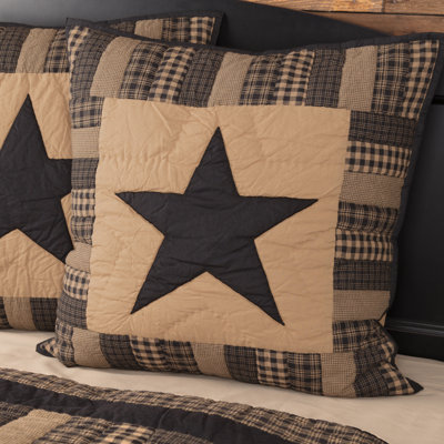 Taie décorative noire matelassée Euro