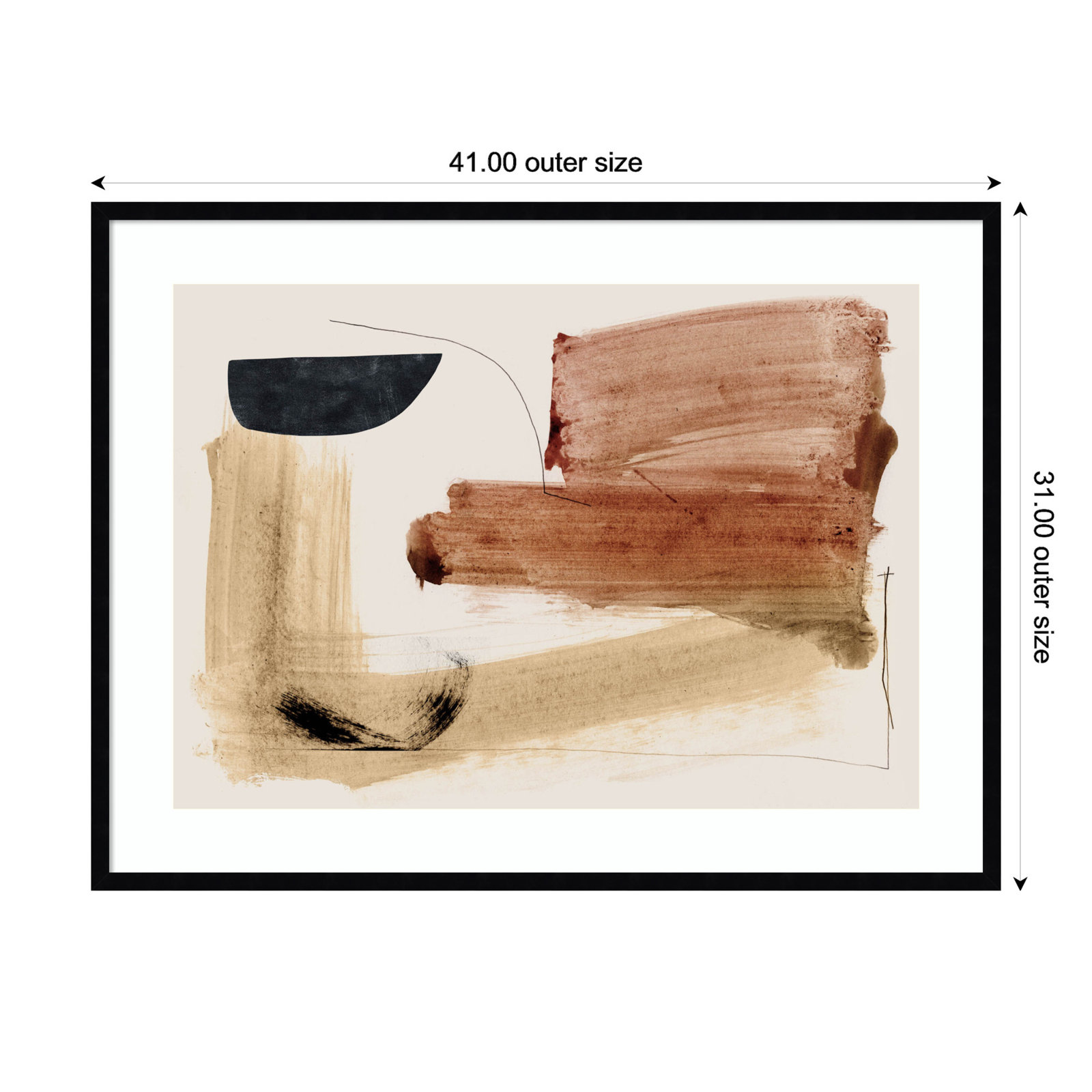 Cleve "Cooking" Print by Dan Hobday, Black, 31" H x 41" W
