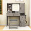 Bureau de maquillage avec bureau intégré, tiroirs, crochets latéraux et tablettes-324634252