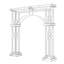 Support pour arche de mariage robuste en métal blanc pour l'intérieur et l'extérieur