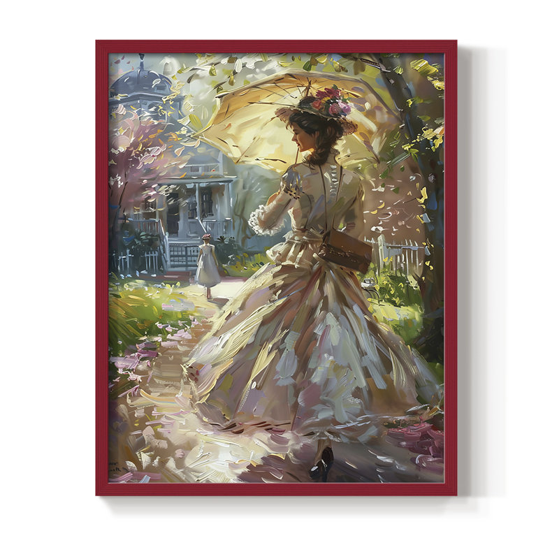 Reproduction encadrée WOMEN Series DCXL - bois massif, Rouge, H 30 po x l 24 po