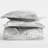 Gray All Season Down-Alternative Reversible Comforter Set in Textured Stripe-1609014976