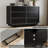 Modern 6 Drawers Dresser, 47.2" Wide Wood Dressers & Chests Of Drawers, Black-244900438