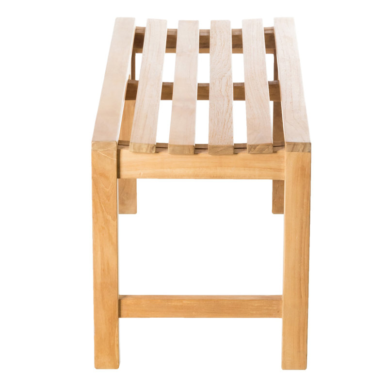 Teak Wood Curved Spa Shower Bench 36"