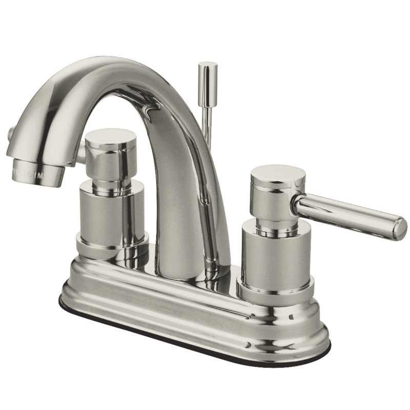 South Beach Centerset Bathroom Faucet with Drain Assembly, Brushed Nickel