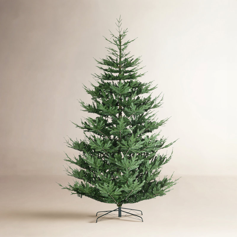 Arbre de Noël vert pin réaliste, H 9 pi