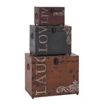 Camarillo 3 Piece Metal Decorative Trunk Set