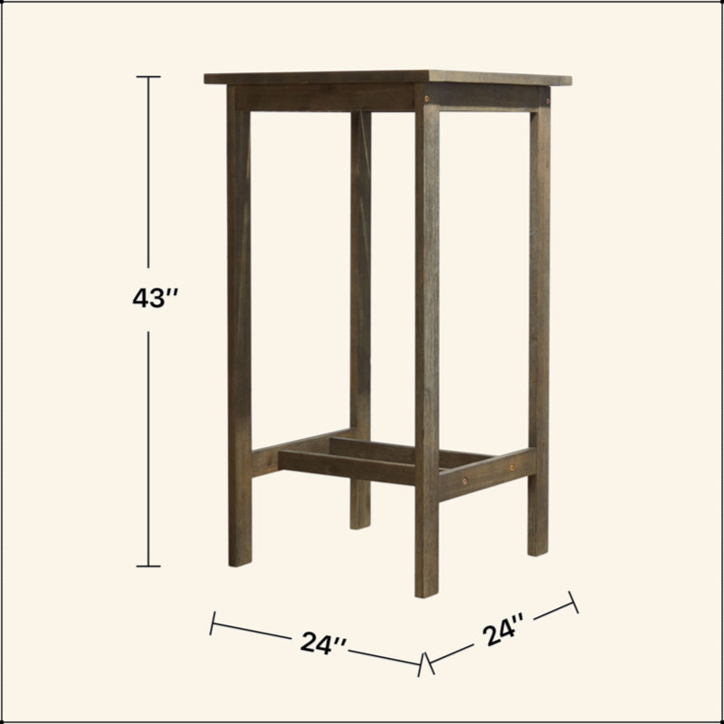 Charmante table de bar en bois rustique pour le plaisir et la détente en plein air