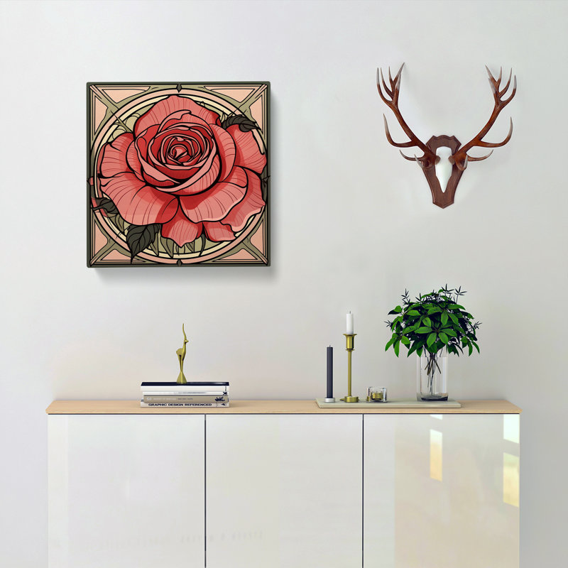 Rose - Wrapped Canvas, 35cm H x 35cm W x 3cm D