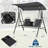 2-Person Porch Swing with Cup Holders, Pivot Storage Table & Cooler Bag, Adjustable Canopy, Steel Frame Outdoor Patio Swing for Backyard, Balcony & Poolside-1406755213