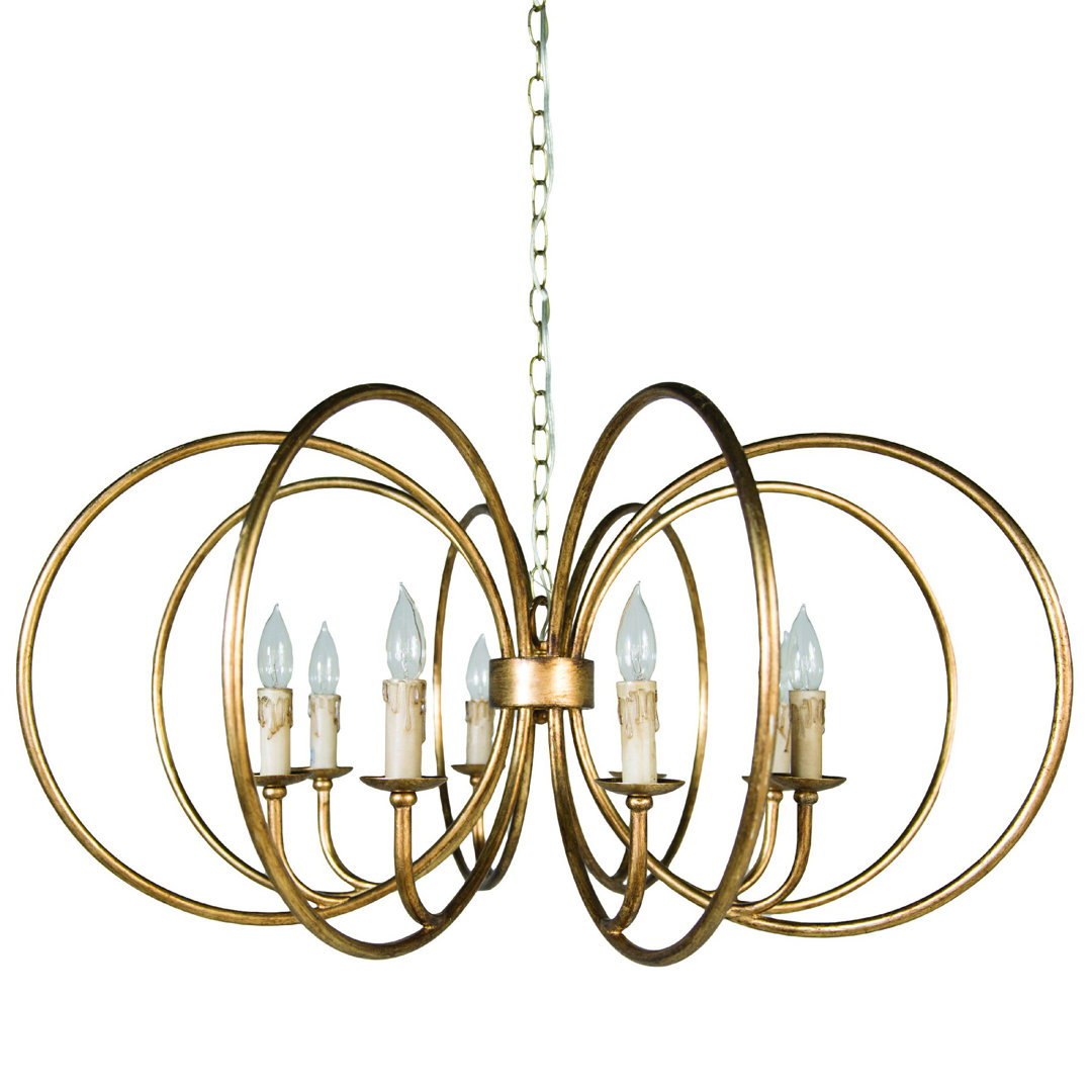 Alta 8 - Light Candle Style Geometric Chandelier Gabby