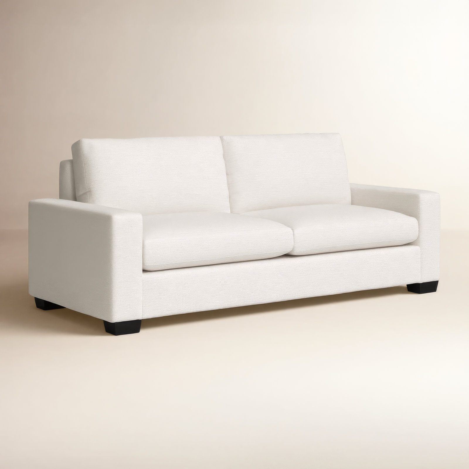 Jonie 91'' Upholstered Sofa, Nomad Snow Crypton® Chenille