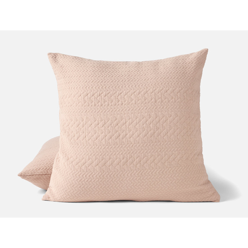 Angeles Organic Matelasse Sham, Petal