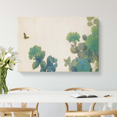 Hydrangeas by Hishida Shunso - Wrapped Canvas