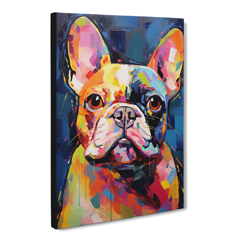 French Bulldog Expressionism No.2 - No Frame Print, 76cm H x 50cm W x 3cm D