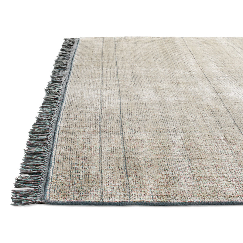 Fancy Area Rug in Concrete/Black, Rectangle 9' x 12'