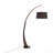 Mid-Century Modern Floor Lamp With Walnut Wood Frame And Marble Base By Lumisource