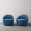 Fauteuil demi-tonneau pivotant rembourré Aunna-1337935451