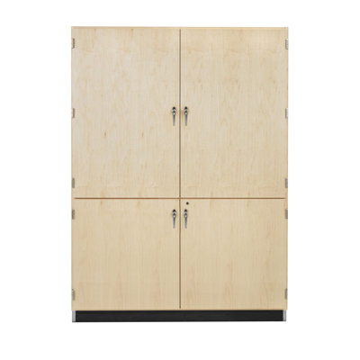 Solid + Manufactured Wood Single Storage Cabinet ( 84'' H x 60'' W x 22'' D)