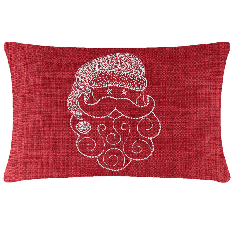 Coussin Sparkles Home Conception de Noël des Fêtes | Insertion de plumes | Lavable à la machine, Rouge