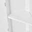Armoire de rangement d'angle pour salle de bain avec 2 portes, tablettes réglables, tablettes ouvertes multi-couches-1692108384