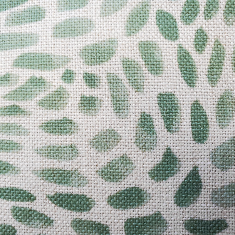 Spring Green and Off-White Rectangular Lumbar Pillow with Polyfill Insert