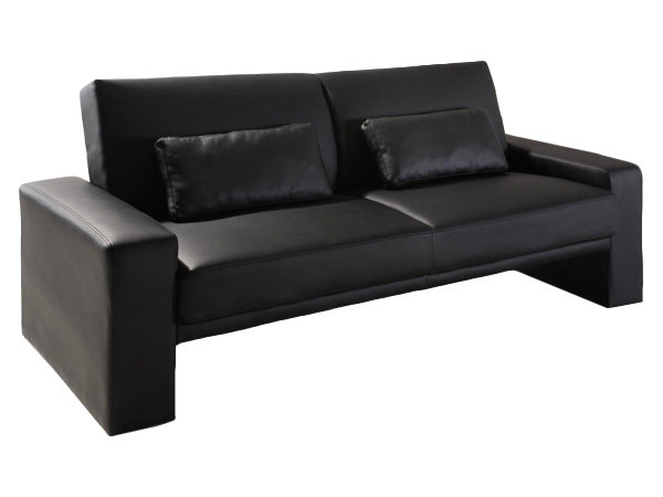 Faux Leather Sleeper, Black