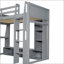 Lit mezzanine simple en bois avec bureau
