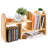 Adjustable Desktop Storage, Wood Display Bookshelf With 7 Compartments, Expandable Desk Shelf Hutch, Office Storage Rack For Desk Table Storage And Organization