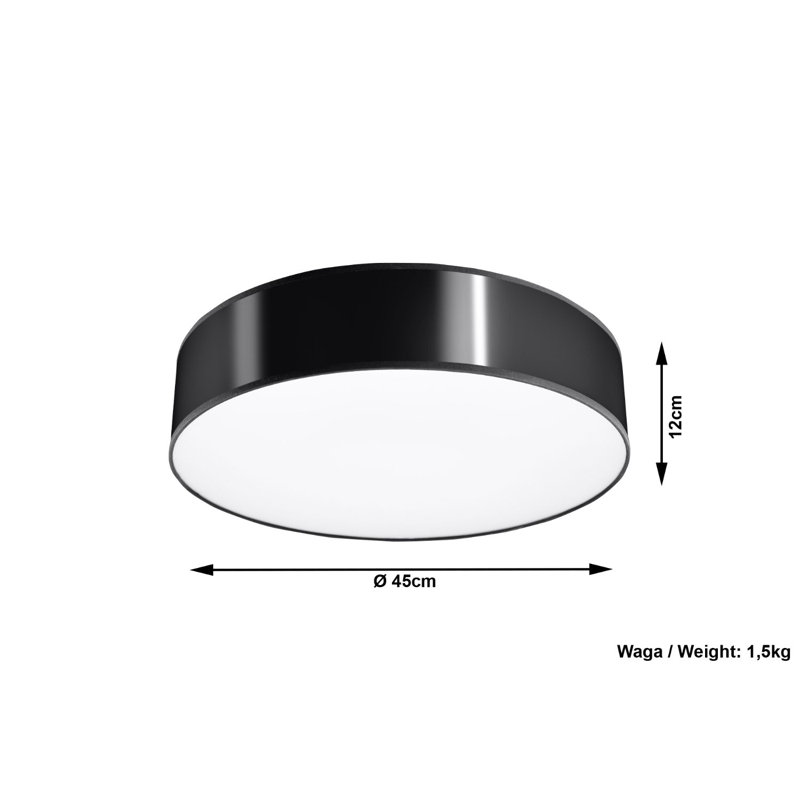 Caple Flush Mount, Black