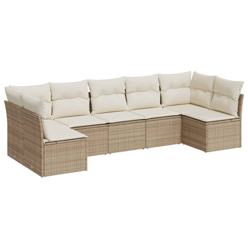 Grand canapé modulaire en rotin PE Vidaxl