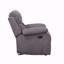 Causeuse Kalen en chenille grise avec console