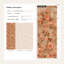 Papier peint floral, décoration murale rétro brune