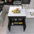 82.7" Kitchen Island With Extendable Dining Table With Spice Rack & Power Outlet-1070251151