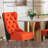 High-End Tufted Dining Chair Set, Velvet Upholstery With Nailhead Trim And Back Pull Ring, Solid Wood Legs-510191850-510191767