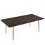 Ensemble de table de salle à manger de luxe à effet grain de bois avec pieds en métal-202819536-202819539