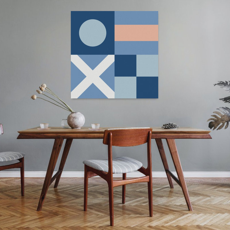 Drapeaux nautiques II, art côtier, H 32 po x l 32 po