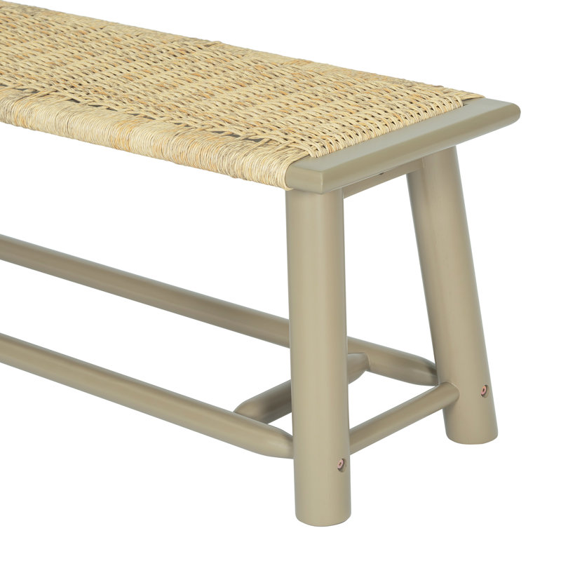 Banc en bois massif Farmhouse Modern - 59 po, Doré