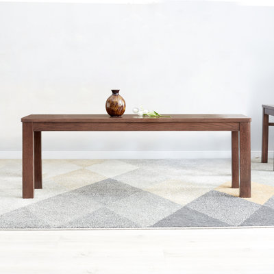 Bois de chêne naturel de couleur noyer pour banc de table de salle à manger (seulement avec banc inclus)