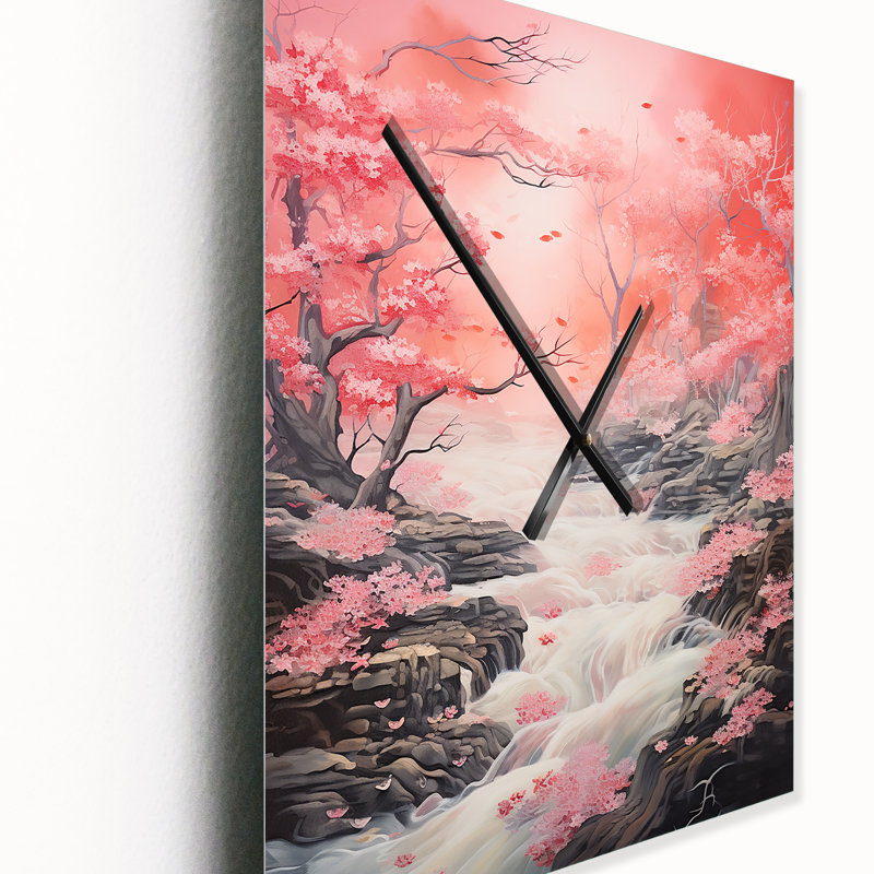 Bithia - Forest River Wall Clock Oversized, Medium