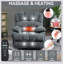 Fauteuil inclinable électrique en chenille de 23 pouces de large à dossier haut avec massage par vibration 8 points et chauffage lombaire-563565149