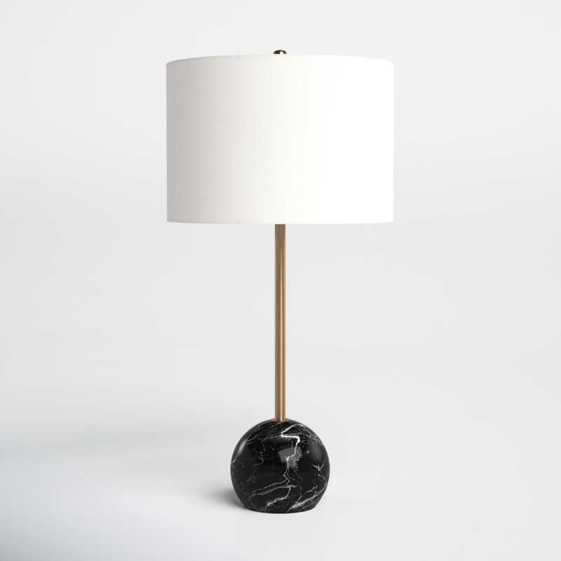Hilda Marble Table Lamp, Gold/Black