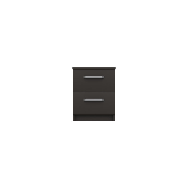 Narvaez 38.3 cm W Bedside Table, Graphite Gloss