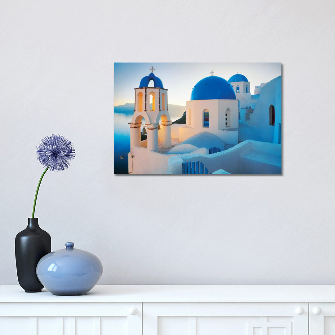 Oia Sunrise, Santorini, Greece II by Jim Nilsen - Wrapped Canvas Print