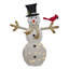 Décoration de Noël 49 po blanc et noir avec bonhomme de neige et lumières DEL