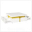 Table basse moderne carrée avec rangement à 4 tiroirs, parfaite pour organiser et rehausser votre salon-41869662