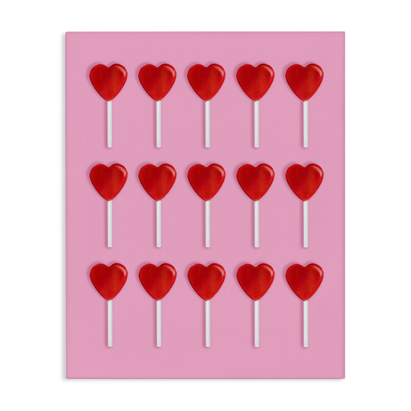 Toile de la collection Heart Lollipops, conception de Lish Creative, H 40 po x l 30 po